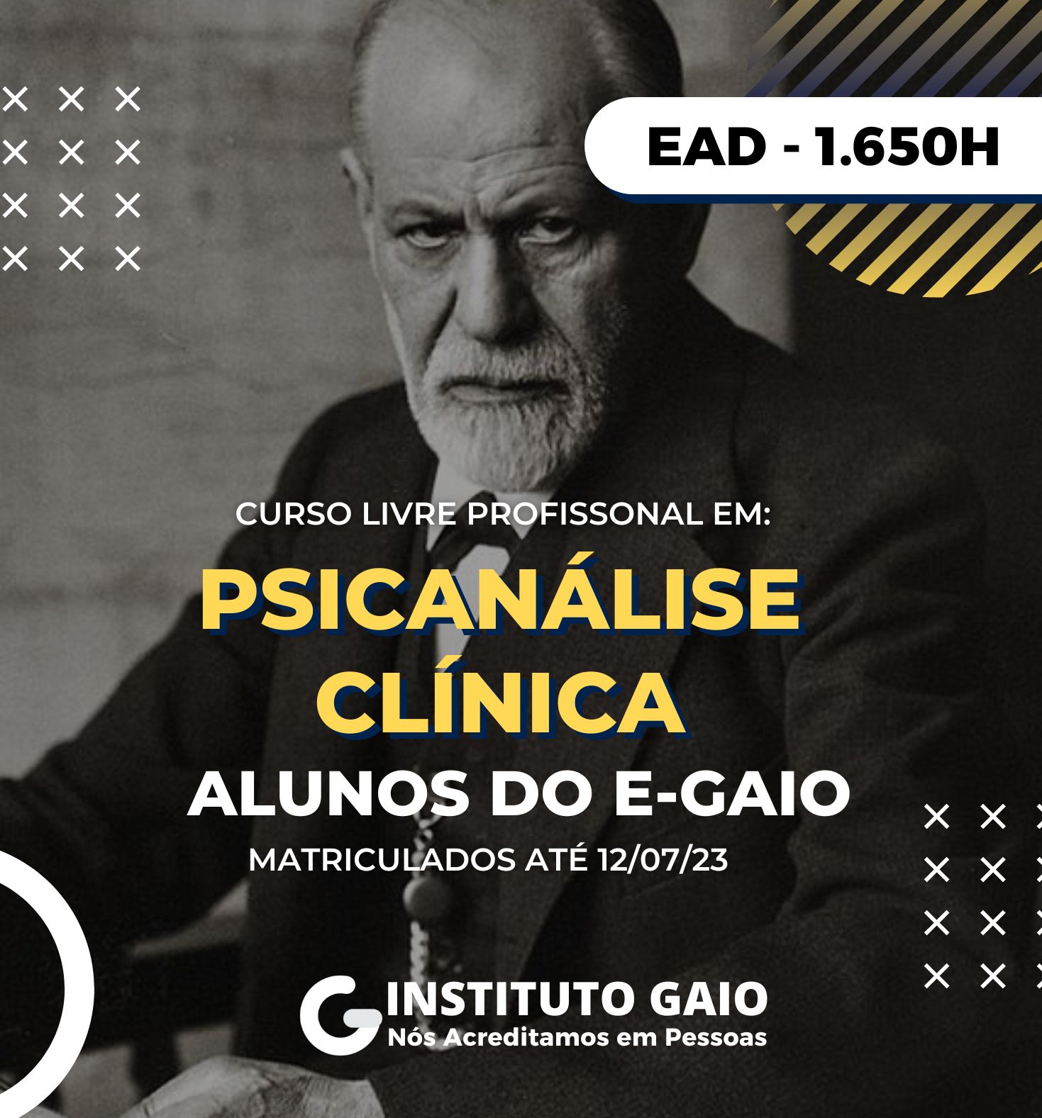 Formação Livre em Psicanálise Clínica – EAD – 1650h – Plataforma e-GAIO